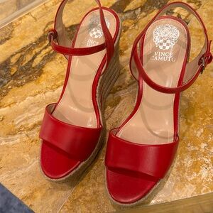 Vince Camuto Red wedge heels